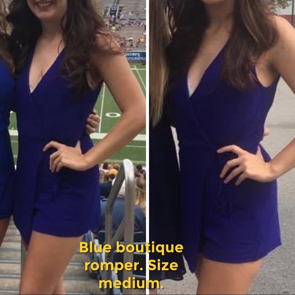 Royal Blue boutique romper.